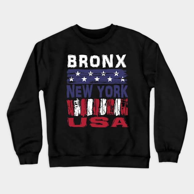 Bronx New York USA T-Shirt Crewneck Sweatshirt by Nerd_art